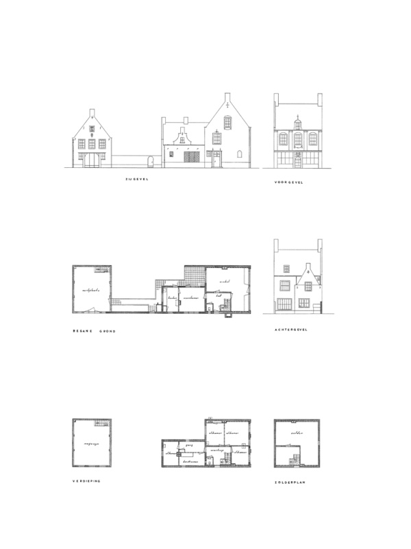 Bedaux de brouwer 0241 winkelwoningen sluis tekeningen